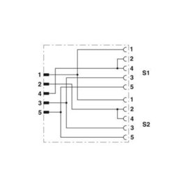1527618 Phoenix SAC-3P-M12Y/2XM12FS B PE S21BK Produktbild front M