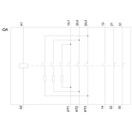 3RT2626-1AK65 Siemens Schütz, AC-6B, 20kVAr/400V, 1S+2Ö, AC 110V/50Hz, 120V/ Produktbild