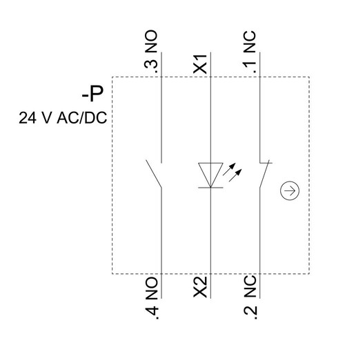 3SU1511-1AB40-3MA0 Siemens Halter für 3 Module, Metall, 1S, 1Ö, LED-Modul, grün Produktbild Additional View 2 L