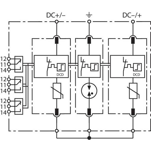 972147 Dehn Kombiableiter Typ 1+2 DEHNguard ME DC Uc 1000V DC Produktbild Additional View 2 L