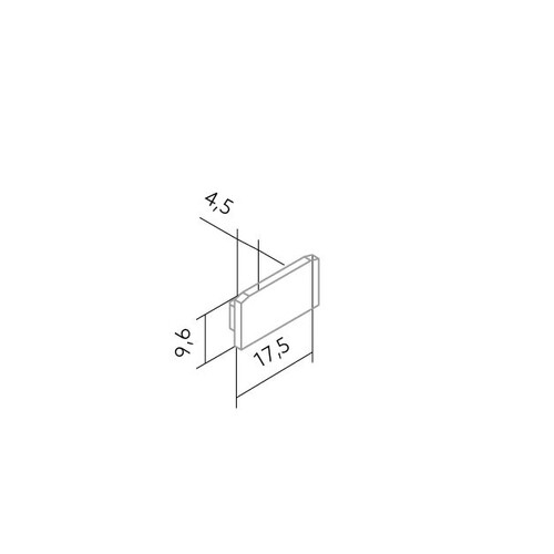 80-YT00 Bilton Endkappe für Aufbauprofil YT02 Alu Produktbild Additional View 3 L