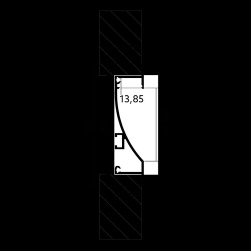 170345 Bilton Profil YT 6000mm 30W/m Nische 81x19,1mm Produktbild Additional View 3 L