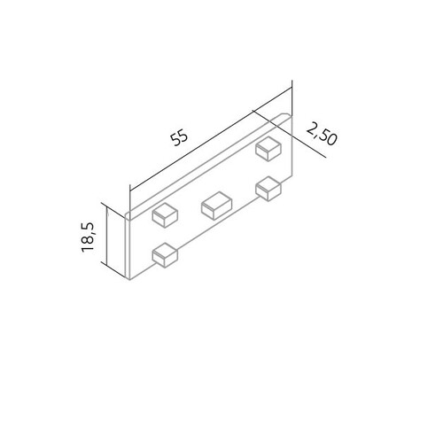 80-YT006 Bilton Endkappe zu Wandeinbauprofil YT06 Produktbild Additional View 3 L