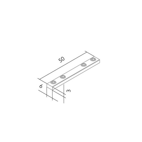 80-YTV1 Bilton Linienverbinder für Profilnut 6x3 Produktbild Additional View 3 L