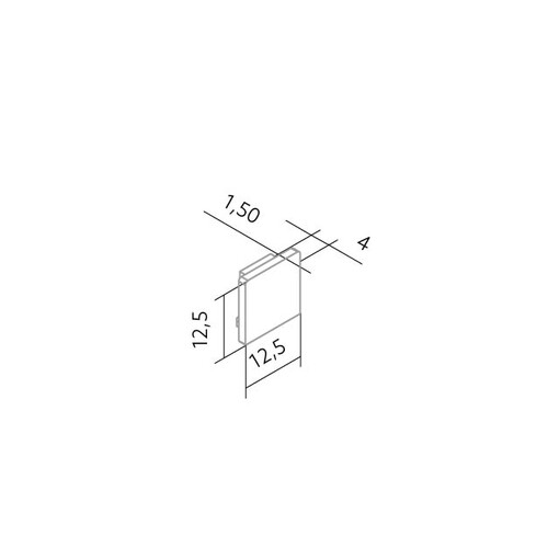 80-CT00U-A Bilton Endkappe Aufbauprofil CT02 + U Abdeckung CX03 Produktbild Additional View 3 L