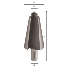 72100003100 Alpen-May HSS Blechschälbohrersatz 3 tlg.Gr.1| 2| 3, Produktbild front M