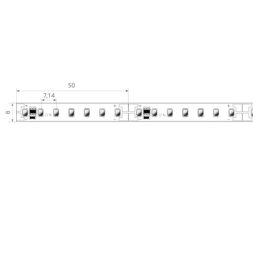 101129 Bilton BILTONONE 2000 LED strip 24VDC 15,3W/m IP20CRI>80 3000K WHITE 20m Produktbild Additional View 1 L