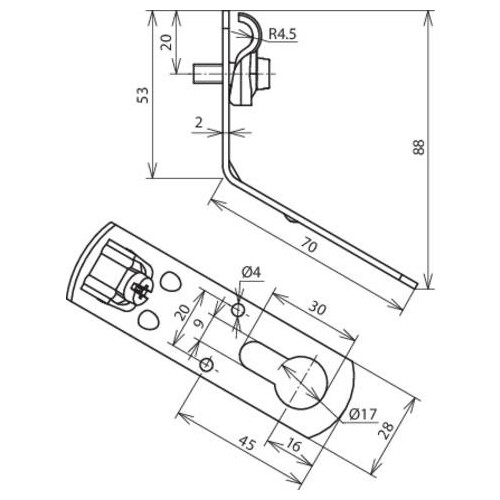 202015 DEHN DACHLEITUNGSHALTER F.WELLPL. LEITUNG ÜBER DACHFLÄCHE Produktbild Additional View 2 L