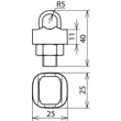301000 DEHN KS-KLEMME EINFACH 7-10 Produktbild Additional View 2 S