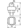 301000 DEHN KS-KLEMME EINFACH 7-10 Produktbild Additional View 1 S