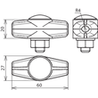 309008 DEHN ES-VERBINDER 8MM SCHRAUBE M10 Produktbild Additional View 2 S