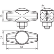 309008 DEHN ES-VERBINDER 8MM SCHRAUBE M10 Produktbild Additional View 1 S