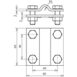 318201 DEHN KREUZKLEMME 8-10 / FL30 2TLG M8 Produktbild Additional View 1 S