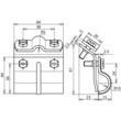 339010 DEHN DACHRINNENKLEMME 7-10 BREITE 60 Produktbild Additional View 1 S