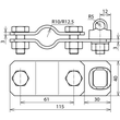 625011 DEHN ANSCHLUSSCHELLE 25 / 7-10 ZU TIEFENERDER Produktbild Additional View 1 S