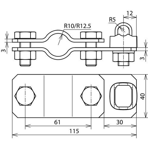 625011 DEHN ANSCHLUSSCHELLE 25 / 7-10 ZU TIEFENERDER Produktbild Additional View 2 L