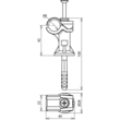 252000 DEHN STANGENHALTER 16MM GRAU Produktbild Additional View 1 S