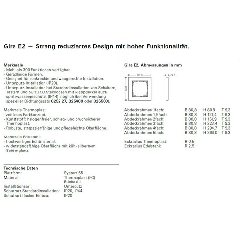 021137 Gira Rahmen 1-Fach E2 Grau Matt Produktbild Additional View 1 L