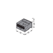 243-204 WAGO MICRO-DOSENKLEMME 4X0,5-1 D-GRAU Produktbild Additional View 1 S