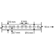 KE 390121 Lochband 12mm x 0,7mm Rolle in PVC-Hülle 10m (Loch Ø 5mm) Produktbild Additional View 1 S