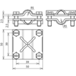 314307 DEHN KREUZKLEMME 8-10/8-10  2TLG M6 CU Produktbild Additional View 1 S