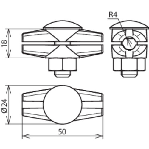 309087 DEHN ES-VERBINDER 8MM SCHRAUBE M10 CU 1 SCHRAUBE Produktbild Additional View 1 L