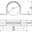 1018337 OBO ROHRSCHELLE 2-LAPPIG 32MM METALL 1018 337 Produktbild Additional View 1 S