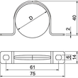 1018396 OBO ROHRSCHELLE 2-LAPPIG 40MM METALL 1018 396 Produktbild Additional View 1 S