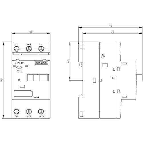 3RV1011-1CA10 SIEMENS MOTORSCHUTZ- SCHALTER  1,8-2,5A Produktbild Additional View 2 L