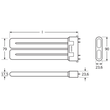 333588 OSRAM DULUX F 24W/840 KOMPAKT- LEUCHTSTOFFLAMPE HELLWEISS 2G10 EEI:A Produktbild Additional View 2 S