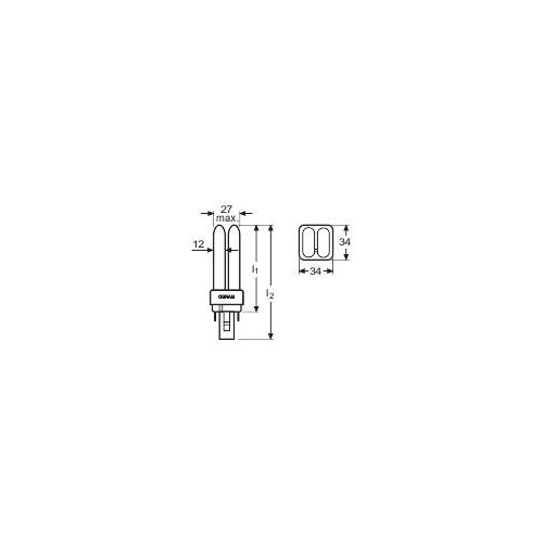 025681 OSRAM DULUX D 10W/830 KOMPAKT- LEUCHTSTOFFLAMPE WARMTON G24D-1 EEI:A Produktbild Additional View 2 L