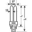 017594 OSRAM DULUX D/E 13W/840 KOMPAKT- LEUCHTSTOFFL. HELLWEISS G24Q-1 EEI:A Produktbild Additional View 2 S