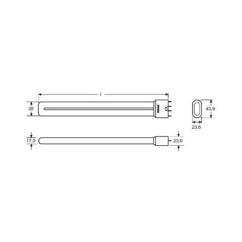 010762 OSRAM DULUX L 24W/830 KOMPAKT- LEUCHTSTOFFLAMPE WARMTON 2G11 EEI:A Produktbild Additional View 2 L