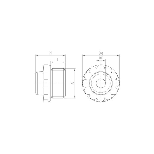 116MG JACOB WÜRGENIPPEL M 16X1,5 POLYETHLEN GRAU Produktbild Additional View 1 L