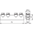 385203 DEHN VERBINDUNGSMUFFE 8 4 SCHRAUBEN M6 Produktbild Additional View 1 S