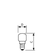 3871550 PHILIPS-LICHT T25X57 25W 230V E14 300 GRAD BACKOFENLAMPE EEI:E Produktbild Additional View 1 S