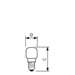 3871550 PHILIPS-LICHT T25X57 25W 230V E14 300 GRAD BACKOFENLAMPE EEI:E Produktbild Additional View 2 S