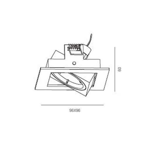 8-23747HV MOLTO LUCE EINBAUSTRAHLER HV WEISS SCHWENKBAR GU10/230V/50W (96X96) Produktbild Additional View 1 L