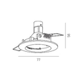 8-1464HV MOLTO LUCE EINBAUSTRAHLER HV CHROM STARR GU10/230V/50W (DM-77) Produktbild Additional View 1 S