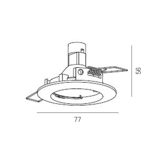 8-1464HV MOLTO LUCE EINBAUSTRAHLER HV CHROM STARR GU10/230V/50W (DM-77) Produktbild Additional View 1 L