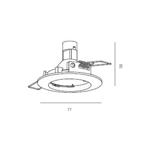 8-14646HV MOLTO LUCE EINBAUSTRAHLER HV NICKEL-MATT STARR GU10/230V/50W (DM-77) Produktbild Additional View 1 L