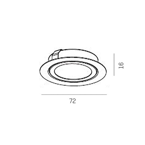 8-0154 MOLTO LUCE MÖBELEINBAUSTRAHLER NV CHROM GLAS-MATT G4/12V/10W (DM-72) Produktbild Additional View 1 L