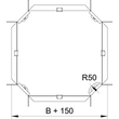 6043615 OBO RK 610 KABELRINNEN-KREUZUNG 100 Produktbild Additional View 1 S
