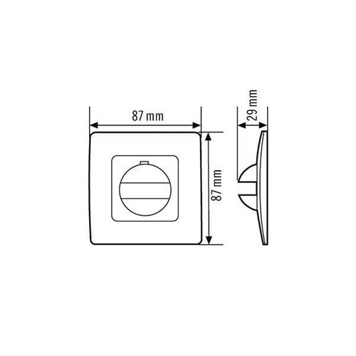 EM10055133 ESY-LUX ABDECKUNG IP20 ANTHR. RAL7021 F.UP BEWEGUNGSMELDER MD180I/R Produktbild Additional View 1 L