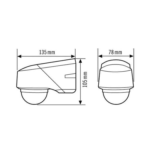 EM10015618 ESY-LUX RC 230I BEWEGUNGSMEL. EDELSTAHL OPTIC 20 METER RW 2300W IP54 Produktbild Additional View 1 L