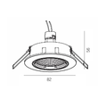 8-681HV MOLTO LUCE EINBAUSTR.HV MESSING. POL. SCHWENKB.GU10/230V/50W(DA68,AD80) Produktbild Additional View 1 S