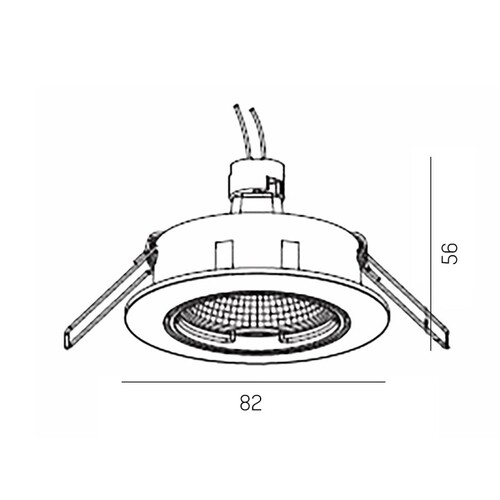 8-681HV MOLTO LUCE EINBAUSTR.HV MESSING. POL. SCHWENKB.GU10/230V/50W(DA68,AD80) Produktbild Additional View 1 L