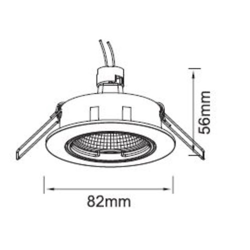 8-684HV MOLTO LUCE EINBAUSTRAHLER HV CHROM SCHWENKB.GU10/230V/50W(DA68,AD80) Produktbild Additional View 1 L