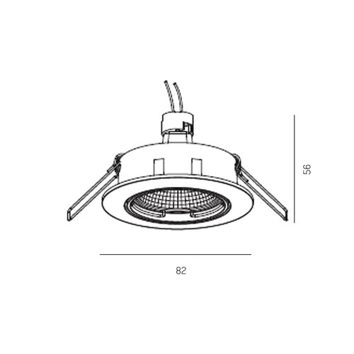 8-6846HV MOLTO LUCE EINBAUSTR.HV NICKEL MATT SCHWENKB.GU10/230V/50W(DA68,AD80) Produktbild Additional View 1 L