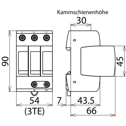 952300 DEHN DEHNGUARD M TNC 275 ÜBERSPAN N.ABL ABLEITER VE - 3TE Produktbild Additional View 2 L